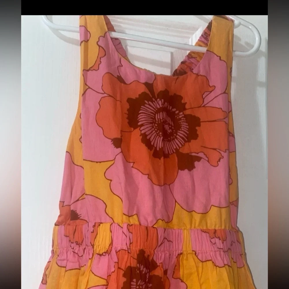 Gap girl criss cross open back floral dress size M(8) - Picture 5 of 10